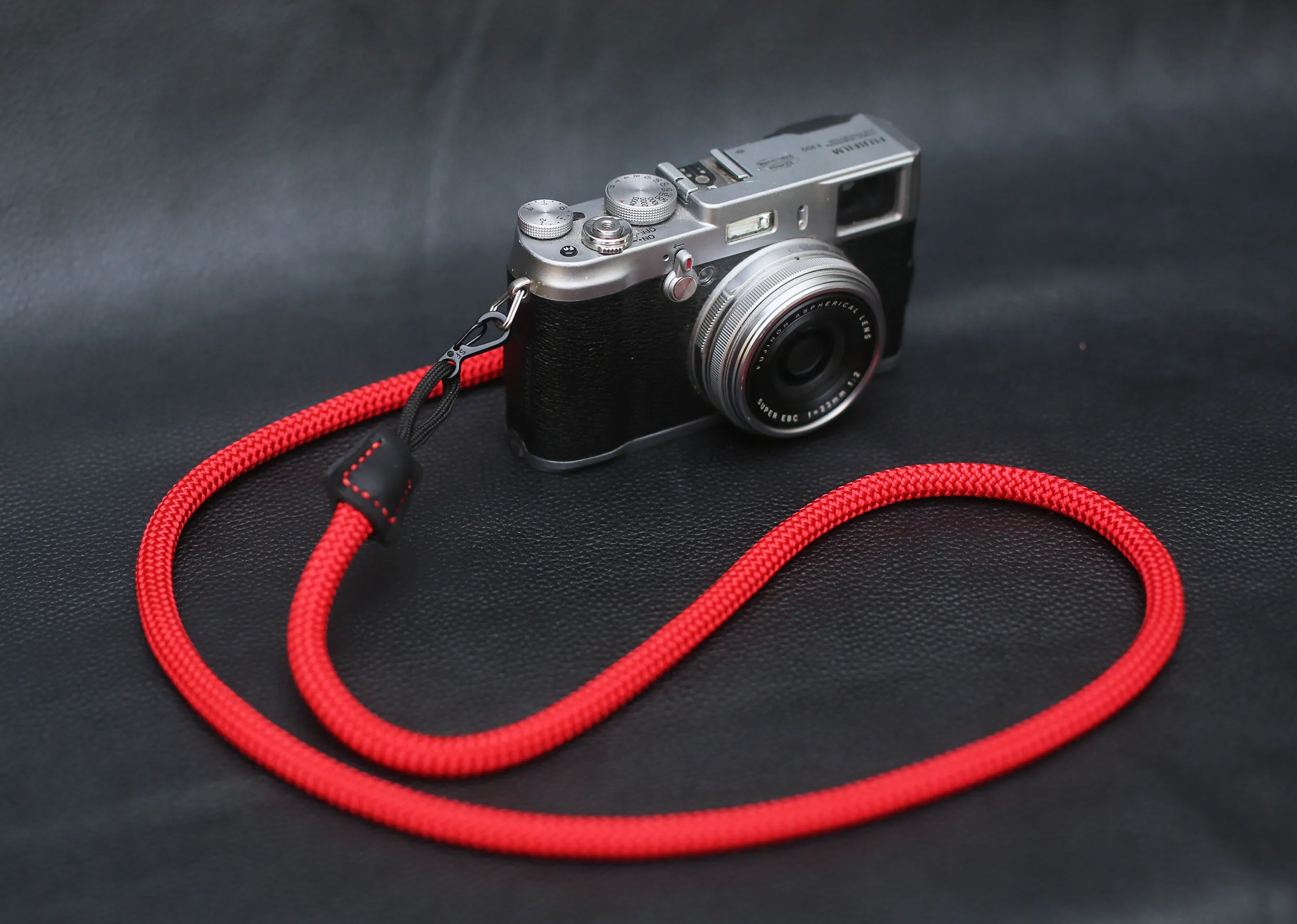 Red 8mm climbing rope handmade Quick-release camera neck shoulder strap