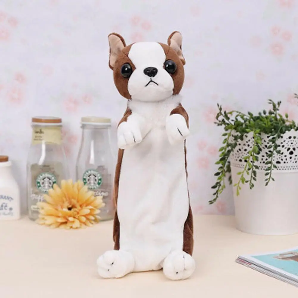 Милый плюшевый школьный пенал Kawaii Catoon Dog Monkey Pencilcase креативная большая ручка сумка