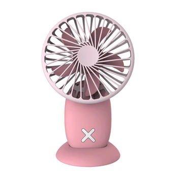 

Lovely Mini Portable Pocket Lanyard Fan Cool Air Hand Held Travel Battery Powered Blower Electric Cooler Pink