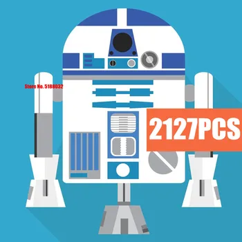 

New 2127PCS Technic Robot R2d2 Fit Star Space Wars Figures Model Technic Kits Building Block Bricks Boy Birthday Gift Toy Kid
