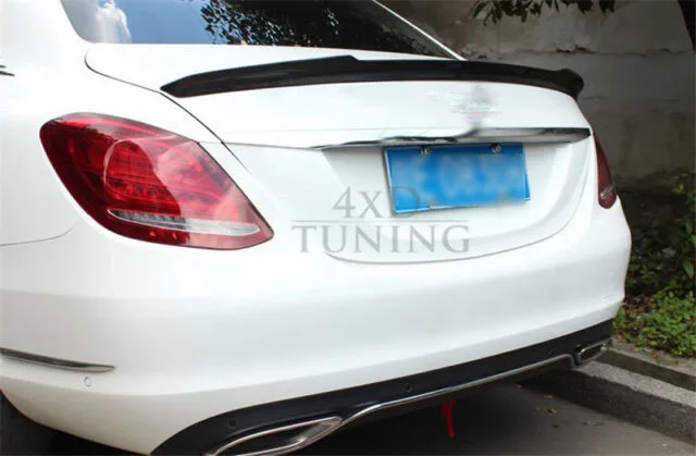 Модификация автомобиля аксессуары для Mercedes Benz C Class W205 4-дверный карбоновый спойлер заднего бампера отделкой