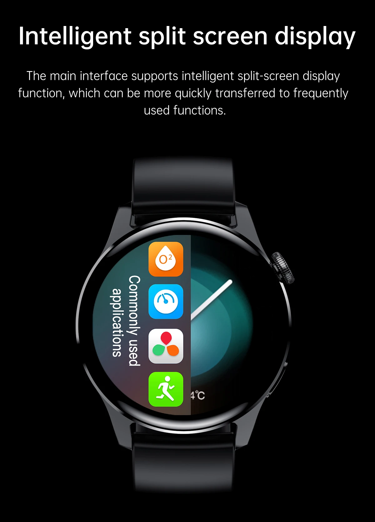 Smartwatch esportivo masculino à prova d'água, relógio