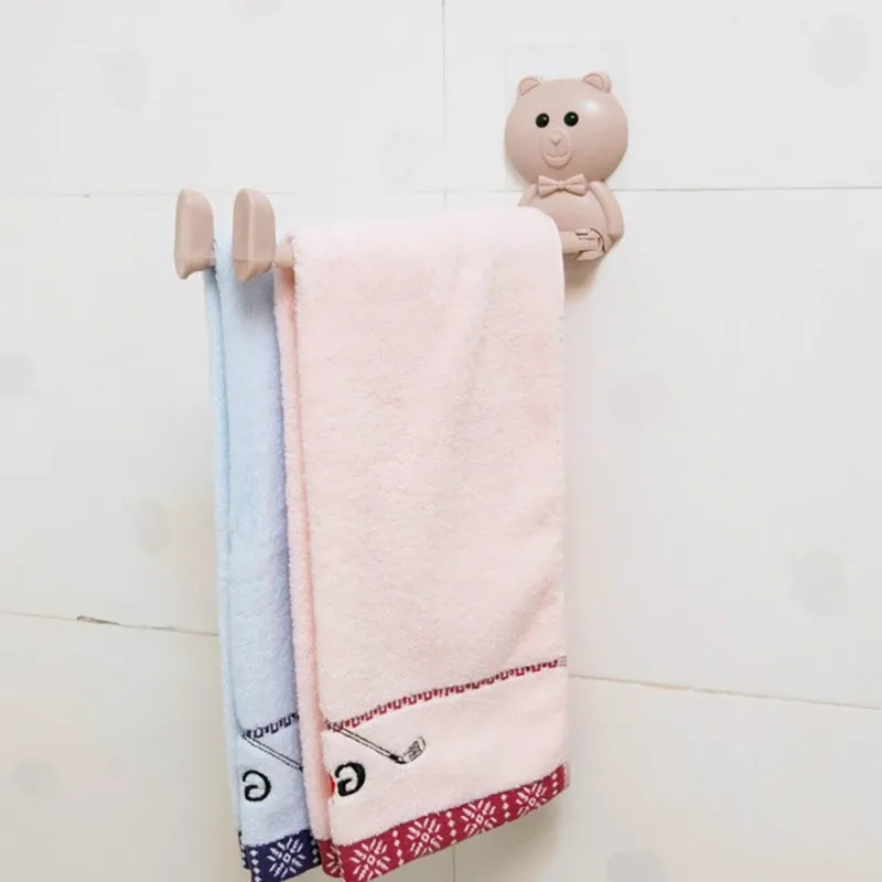 1pc Kitchen Basin Rack Toilet Wall Hanging Panda Rack Washbasin Rack Multi-function Traceless Towel Rack