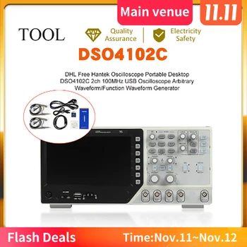

Hantek dso4102c digital multimeter Usb 100 mhz bandwidth 2 handheld channels digital осциллограф usb oscilloscopes