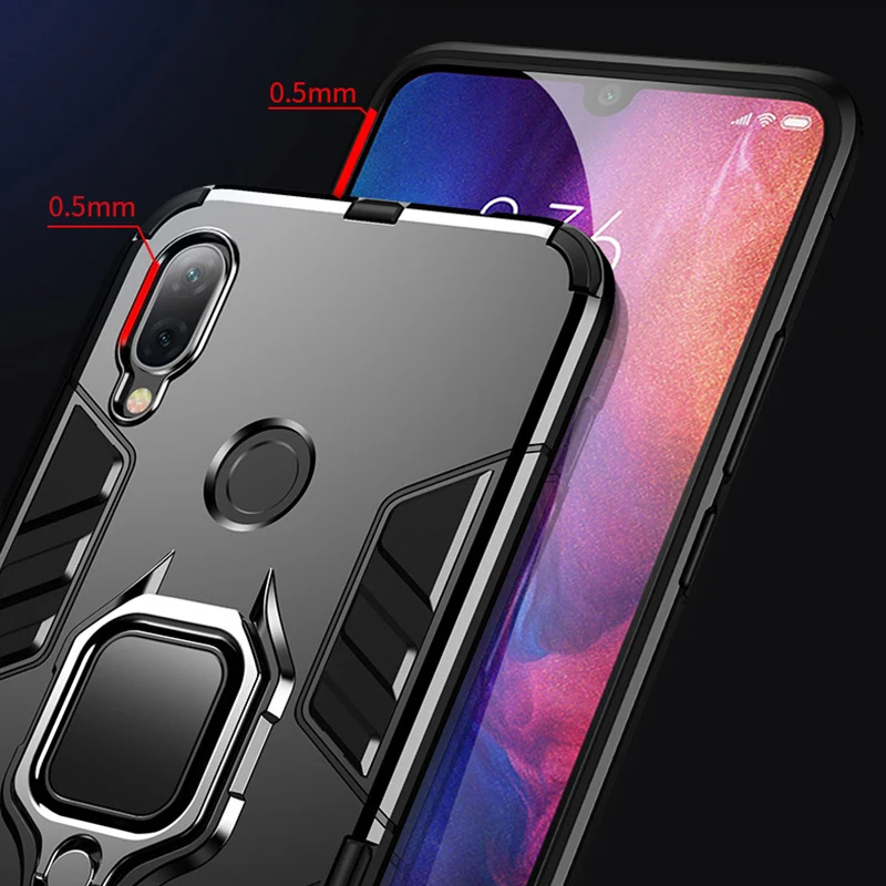 Магнитный бронированный чехол для телефона xiaomi redmi note 8 Pro K20 mi 9 9T SE 6 7 7A 7s CC9 CC9e A3 lite A2 redmi 7 автомобильный чехол с кольцом-подставкой