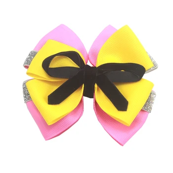 

6pcs 4 Inch solid Girls Hair Bows for girls Children Hair Clips Boutique Bows Hairpins Toddler Fastion Hair Accessories