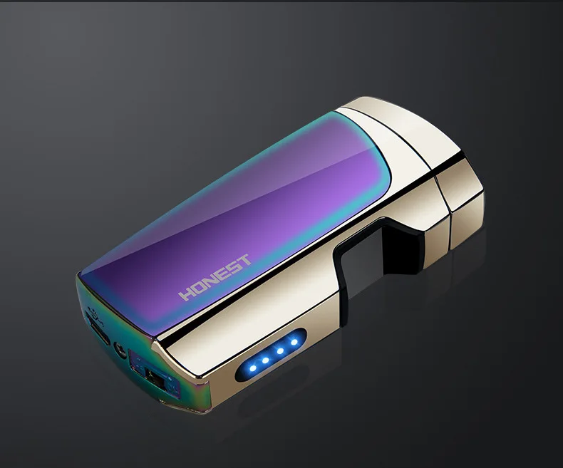 Зеленая лазерная сенсорная двойная дуговая Электронная Зажигалка Ветрозащитная электрическая зажигалка USB перезаряжаемая Зажигалка для сигарет электронные гаджеты