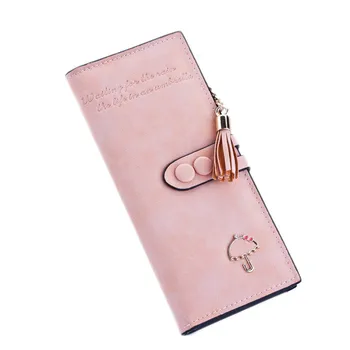 

ZZSLHL New 2019 Long Design Women Casual Wallet Umbrella Designer Wallet Ladies Clutch Bags PU Leather Card Holder Coin Purses