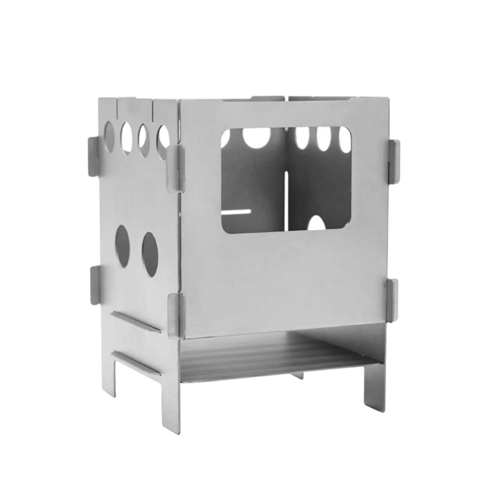 Pure Titanium Outdoor Wood Stove Charcoal Stove Portable Card Type Folding Stove Camping Stove