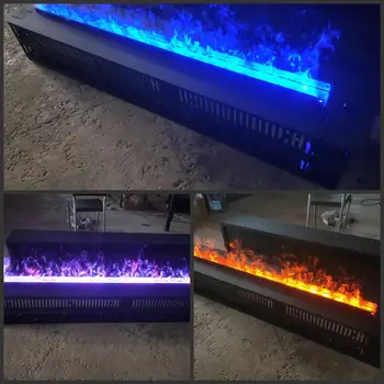 

free shipping china 3D water vapor electric fireplace with flat pane and colors changing 1500mmx300mmx250mm with spare parts