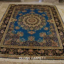 YILONG 9'x12' классические украшения для дома и офиса персидский ручной узлом восточные шелковые ковры(ZQG345A