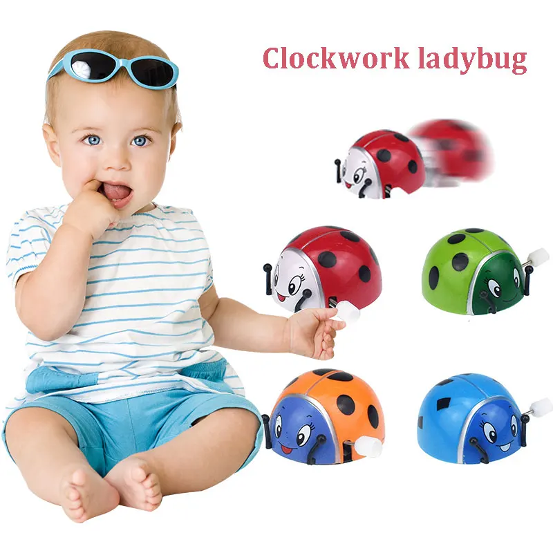 

Baby Funny Kids Toys Random Spring Clockwork Toy Cartoon Wind Up Toy Ladybug Shape Car Toy Baby Wind Up Gift for Kids Baby Toys