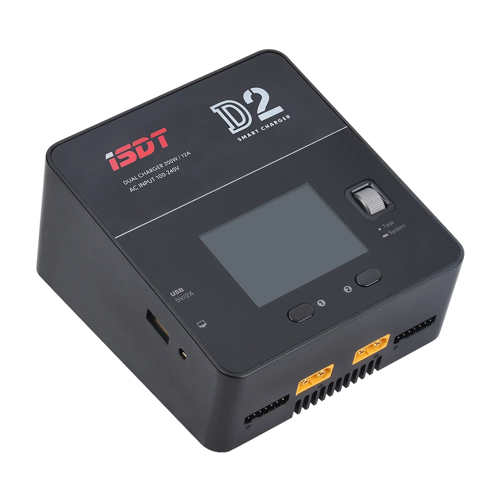 ISDT D2 Lipo зарядное устройство Duo Dis зарядное устройство двойной 200 Вт 12A2 Ac двухканальный выход 1-6S Li-Ion Life Nicd Nimh Lihv Pb S