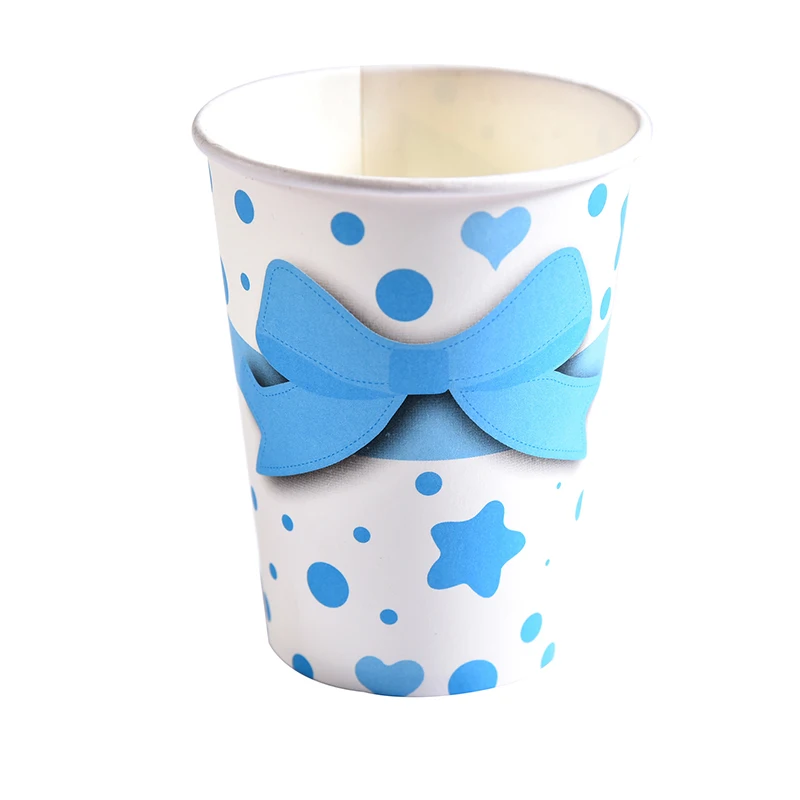 8pc cup3 Мультяшный Детский слон вечерние одноразовые столовые приборы тарелка бумажная чашка полотенце Дети День Рождения Вечеринка для украшения детского душа вечерние принадлежности - Цвет: 8pc cup3