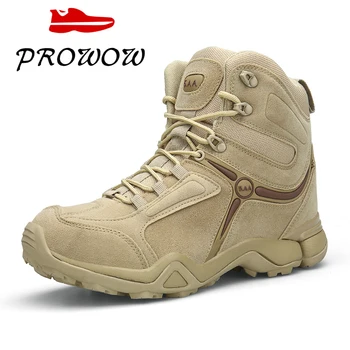 

2019 High Quality Brand Military Leather Boots Special Force Tactical Desert Combat Men's Boots Outdoor Shoes Ankle Snow Boots