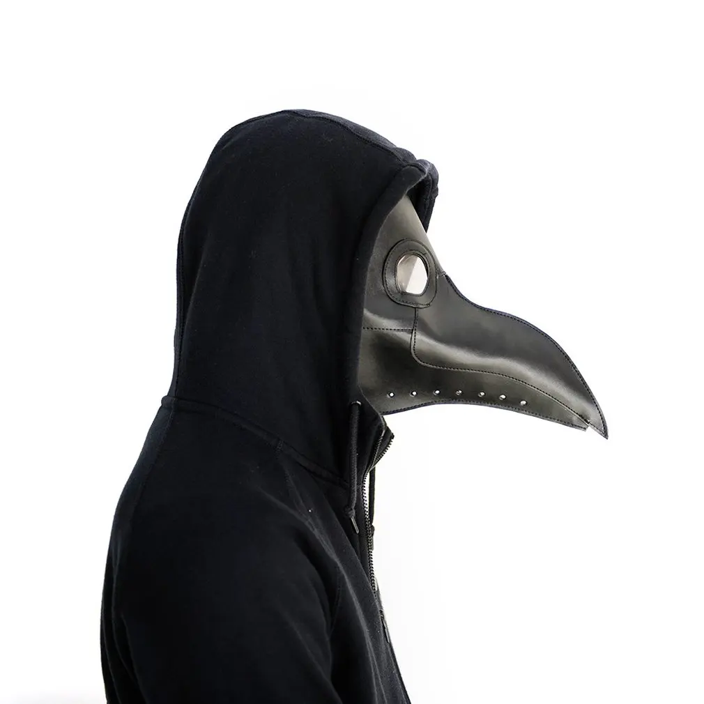 Маска с клювом Косплей черный белый зеркало Хэллоуин птица рот маска Чумного доктора маска вороны Мульти Стиль