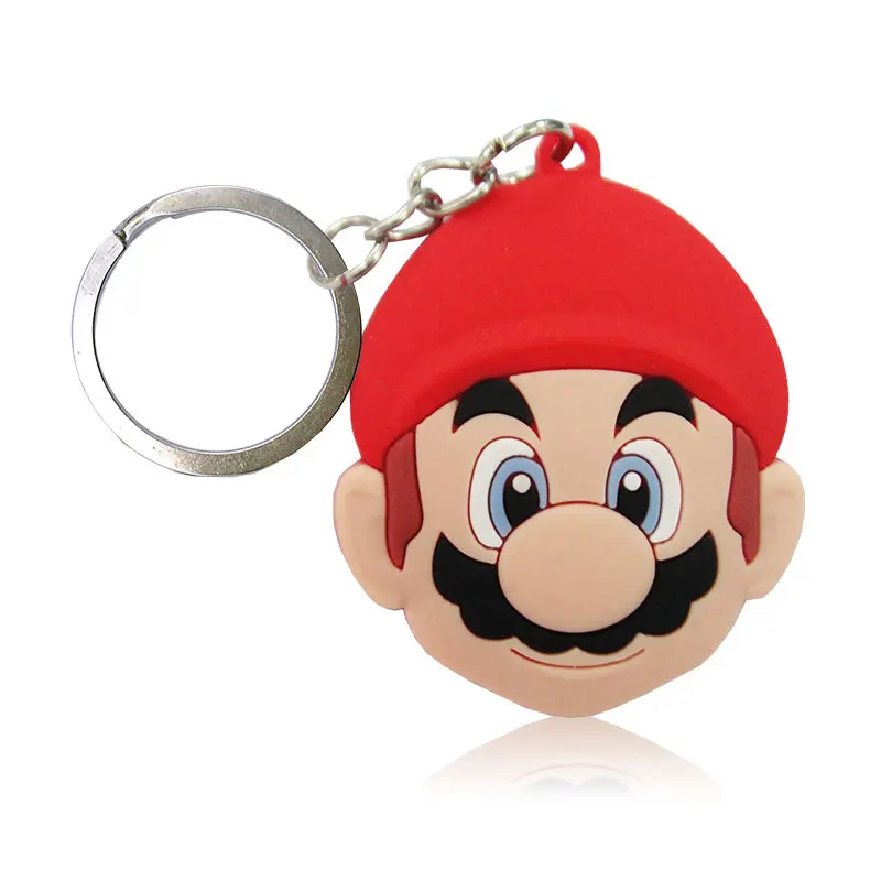 1 шт. ПВХ мультфильм брелок для ключей Super Mario Bro мини-фигурка аниме брелок для ключей детские игрушки кулон брелок держатель для ключей брелоков - Цвет: 7009-12