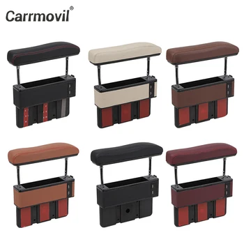 

1Pcs Adjustable Leather Universal Armrest Central Lift Elbow Duster Car Armrest Box With 4 USB Charge Port For Lada Skoda Audi