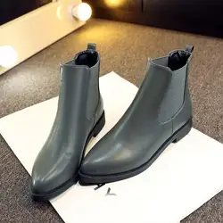 2018 г. Зимние ботинки женские ботильоны высококачественные женские ботинки с острым носком Модные кожаные ботинки размер 36-40