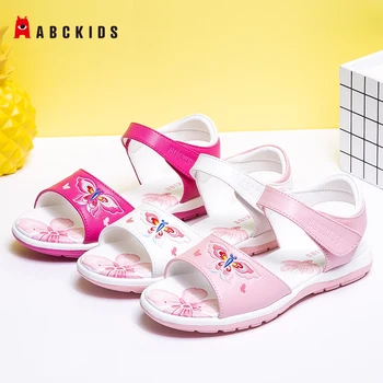 

ABCkids Summer Butterfly Print Girls Sandals Kids Shoes Korea Flower Beach Breathable Non-slip Shoes for Children Princess Shoes