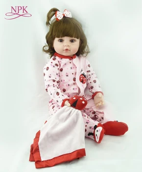 

NPK bebes reborn doll 48cm Baby girl Dolls soft Silicone Boneca Reborn Brinquedos Bonecas kid's gifts toys bed time plamates
