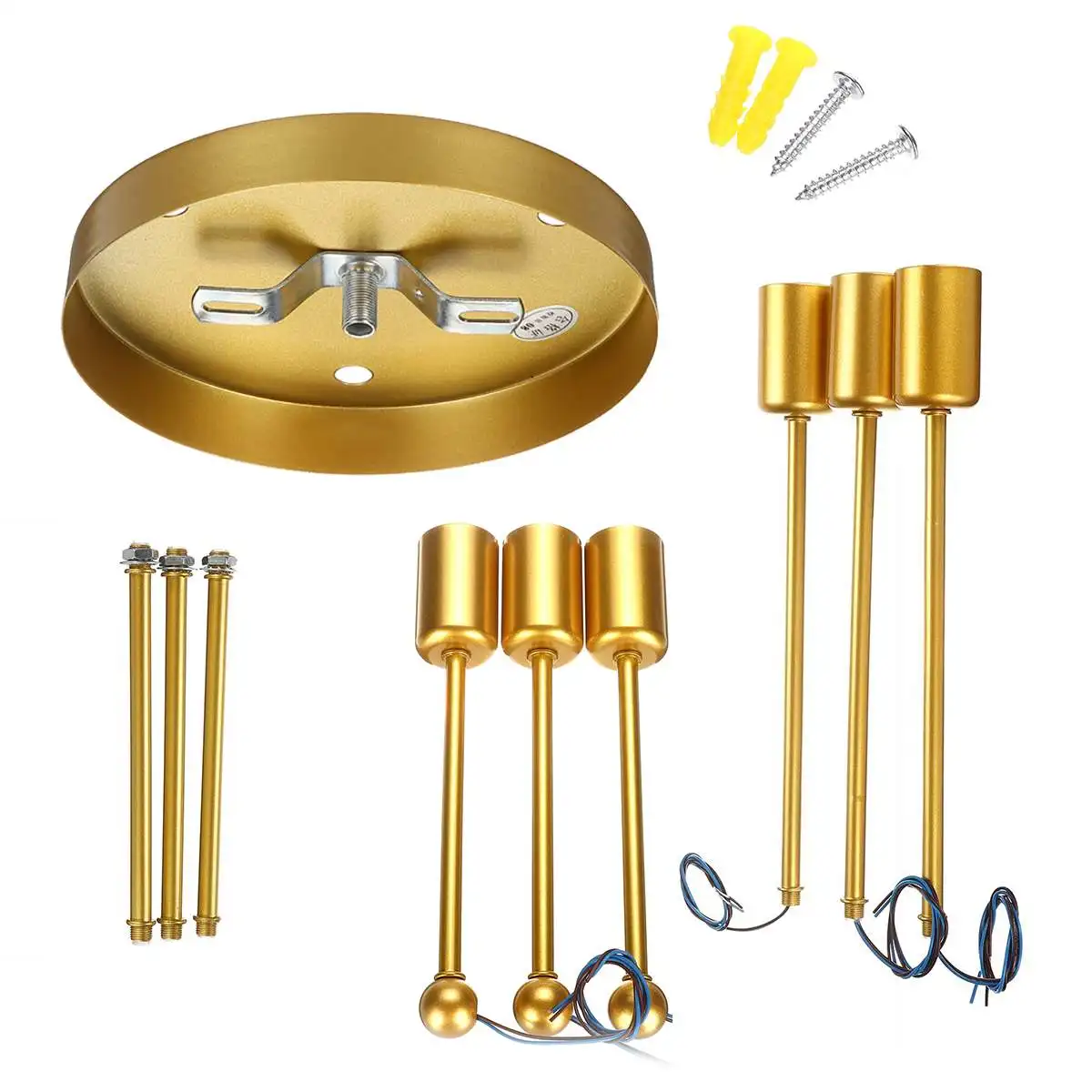 Gold 6 Head Mising потолочный светильник, современный светодиодный потолочный светильник для спальни, дома, гостиной, кованого железа, подвесной светильник, 220 В, E27(лампочка не входит в комплект - Цвет корпуса: Gold 6 Head