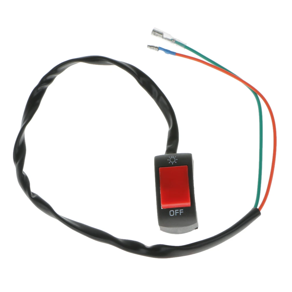 Черный мотоциклетный противотуманный светильник переключатель 7/" Руль 12V DC электрическая система упаковка 1