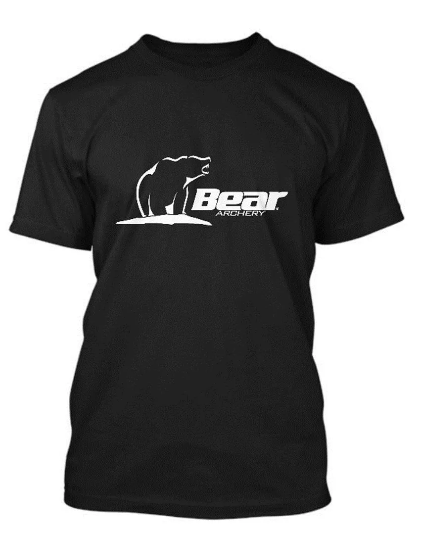 New Bear Archery Logo Men's Black T-Shirt Size S-5XL Popular Tee Shirt |