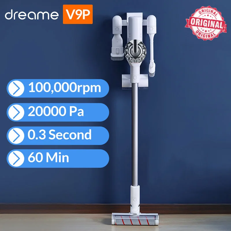 Ручной беспроводной пылесос Xiaomi Dreame V9P портативный циклонный 120 воздушных Ватт