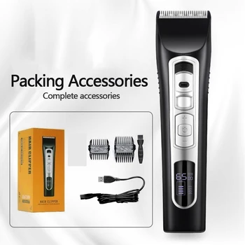 

LCD Display Electric Clipper Rechargeable Mini USB LCD Hair Beard Trimmer Cutting Machine Beard Adult Razor Style Tools