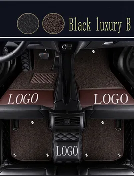 

Car floor mats with Logo/Brand Logo Case for Audi A3 A4 A6 A7 A8 Q3 Q5 Q7 TT 5D Waterproof car-styling leather Anti-slip carpet