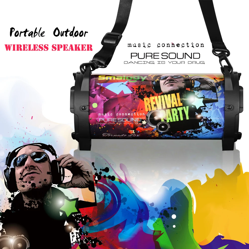 

Portable Bluetooth Speaker Subwoofer Wireless FM RadioAUX TF Card USB Input Suitable for outdoor indoor mobile computer Speakers