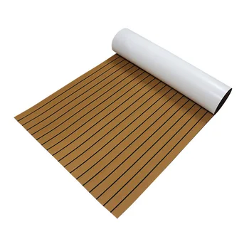 

Self Adhesive EVA Boat Yacht Marine Flooring Faux Imitation Teak Decking Sheet Pad 600mmx2400mm Foam Floor Mat Brown New
