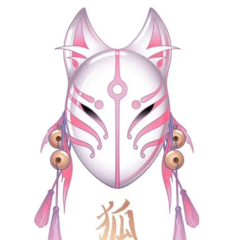 

Japanese Style Fox Masks New Anime Cosplay PVC Cat Face Masquerade Party Performance Lightweight High Quality Masks Accessories