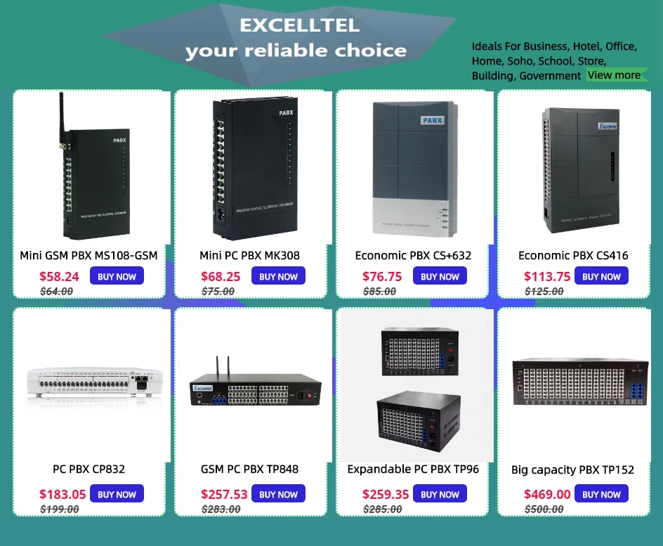 Description Picture 3 of itemEXCELLTEL Telephone Exchange system  Mini PABX  home PBX MD208 2 PSTN 8 extensions