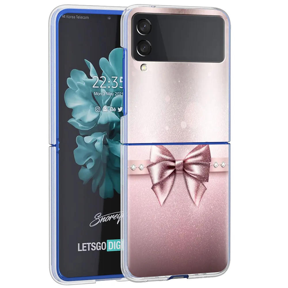 Transparent Luxury Love Bow Hard Phone Case Cover - Clear PC Design