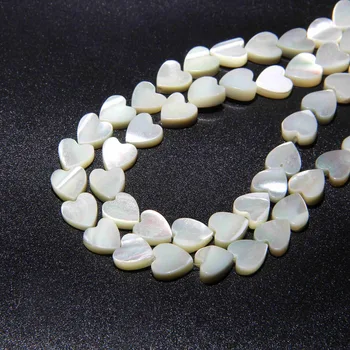 

Wholesale 6 8 mm Natural Shell Mother of Pearl Beads love heart Shell Beads For Jewelry Bracelet Necklace Earring Making