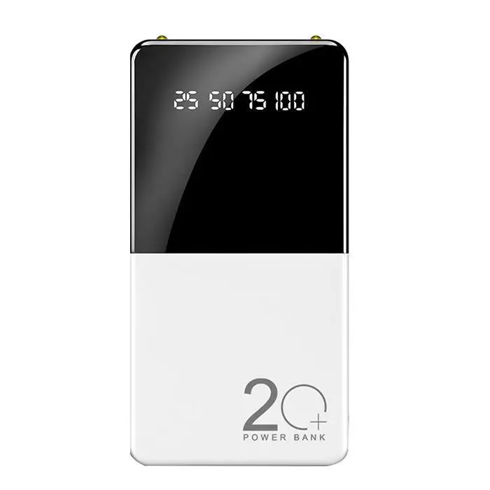 Ультра-тонкий Банк питания телефон 20000mAh цифровой банк питания дисплей микро портативное зарядное устройство для дома, Повседневная DC5V2A