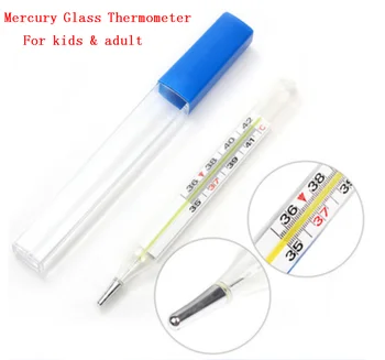 

Precise Mercury Glass Thermometer Clinical Temperature Household Health Monitors Health Care Adult Baby Body Thermometers