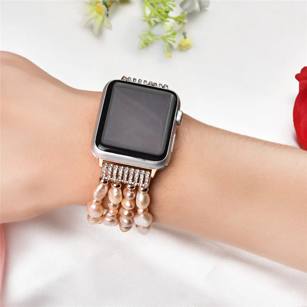 Высококачественный ремешок для часов Apple Watch 5 4 3 2 1 ремешок 44 мм 40 мм 42 мм 38 мм изысканный женский сменный Браслет для iWatch