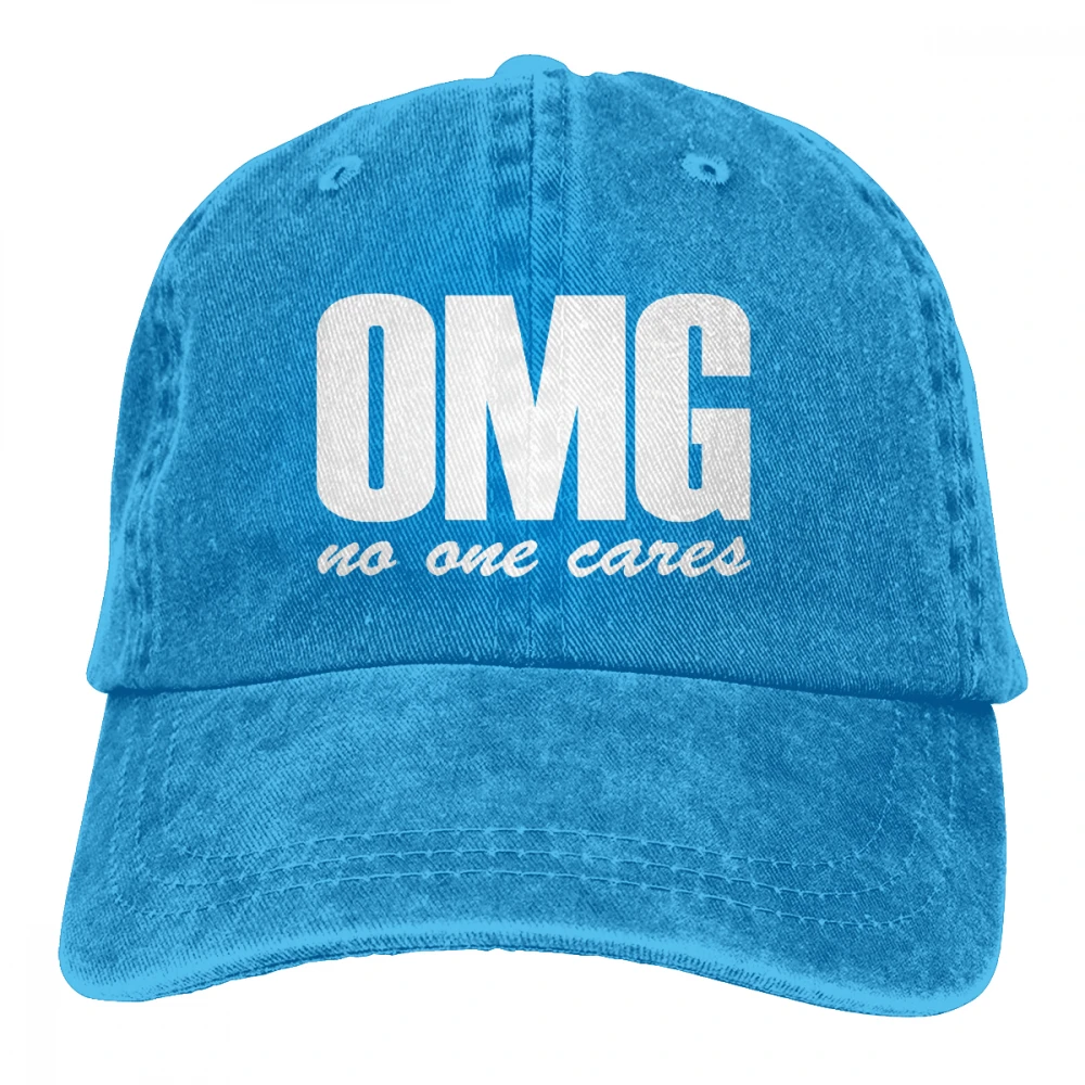 OMG No One Care Casquette черные унисекс Мужские Женские джинсовые бейсболка с ремешком кепки Регулируемая шляпа для гольфа папа
