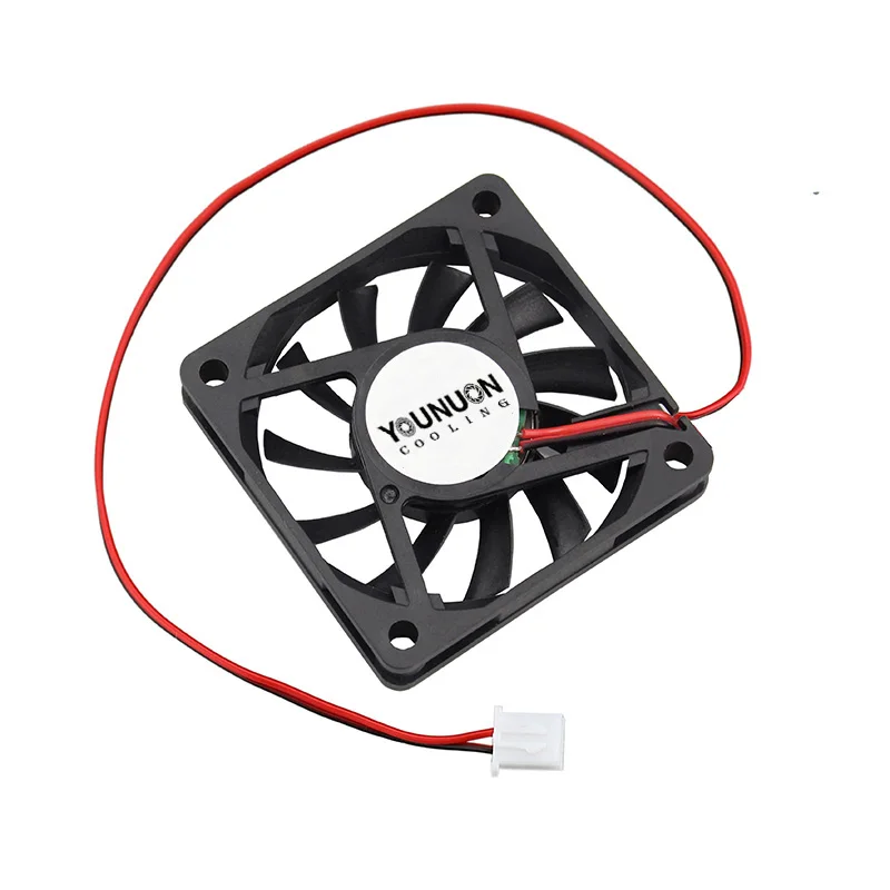YOUNUON DC 슬리브 및 듀얼 볼 베어링, 6010 브러시리스 냉각 팬, 2 피스, 5V, 12V, 24V, 60mm, 6cm, 60x60x10mm