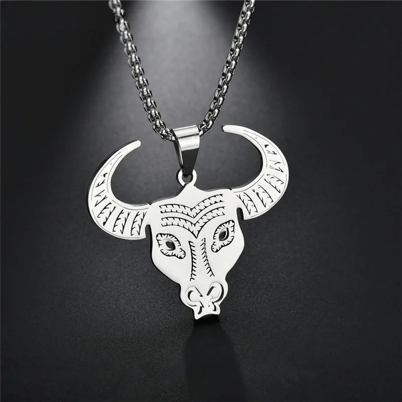 Ожерелье мужское из нержавеющей стали длинное ювелирное изделие в виде головы