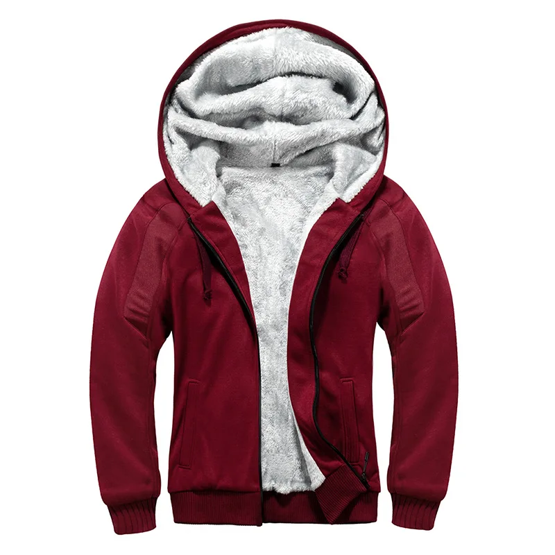 

Men's oversized solid color fashion casual pullover sweatshirt Winter New quality plus velvet thick warm luxury hoodies menS-XXL