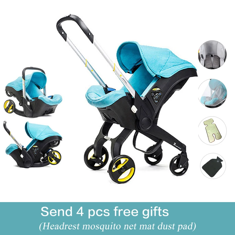 

Brand baby strollers 4 in 1 car folding light with car seat strollernewbornSleeping basket Jogging stroller Wagen Portable cart