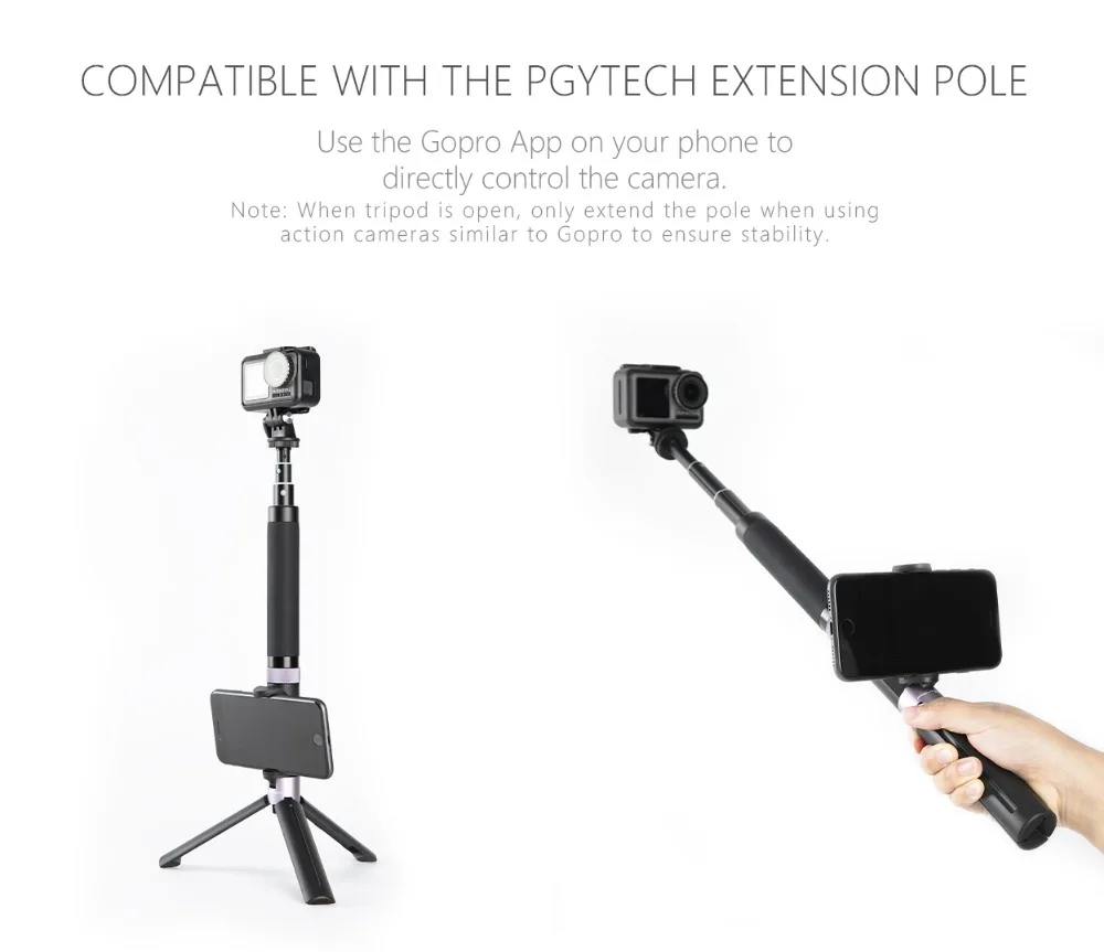 PGYTECH DJI OSMO карманная селфи палка рукоятка и аксессуар крепление для DJI Osmo карманная/экшн-Камера Gopro Hero 6 5 4/аксессуары