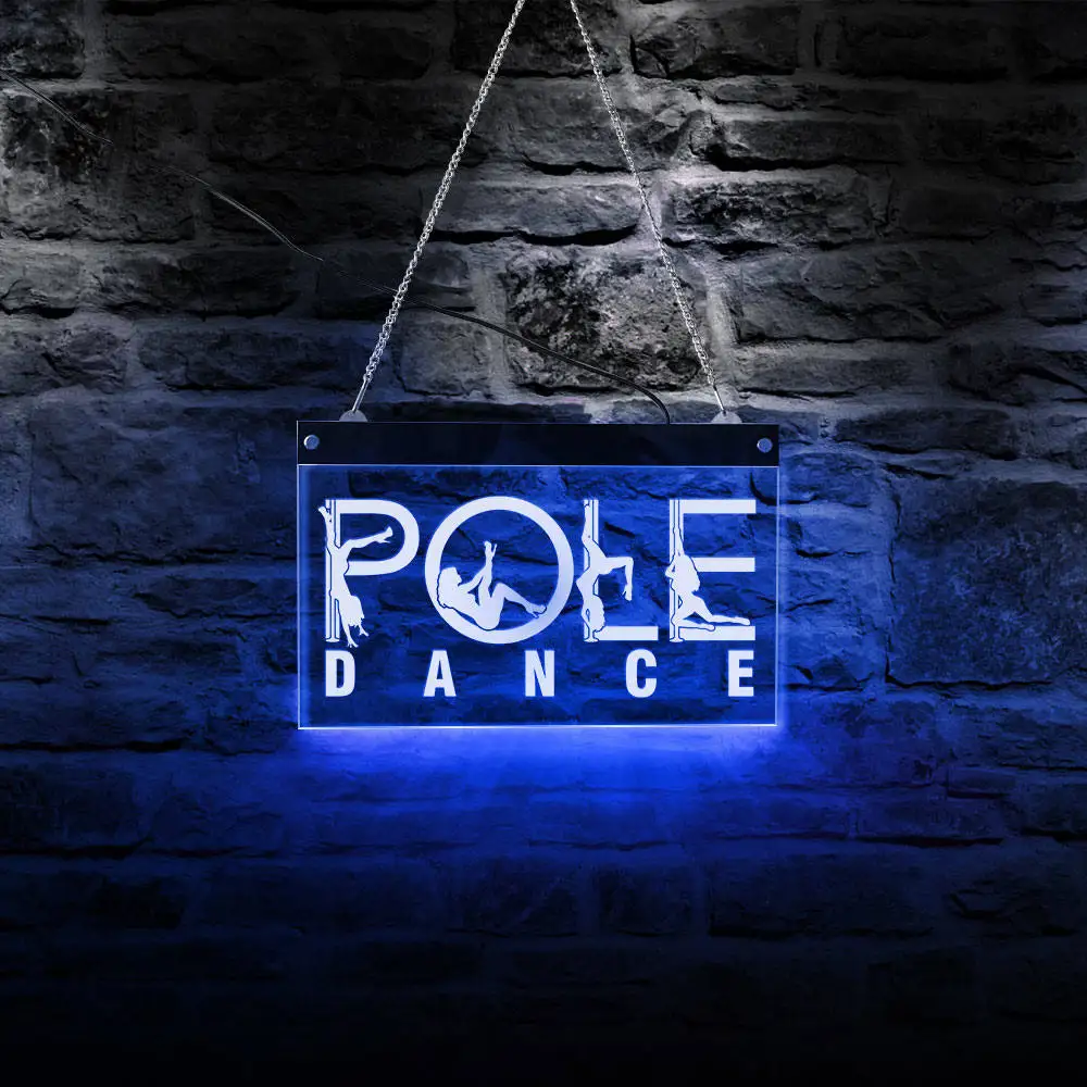 Pole Dance, сексуальная девушка, разноцветный, меняющий светодиодный неоновый знак, танцовщица, студия, клуб, деловой знак, прямоугольная акриловая демонстрационная доска
