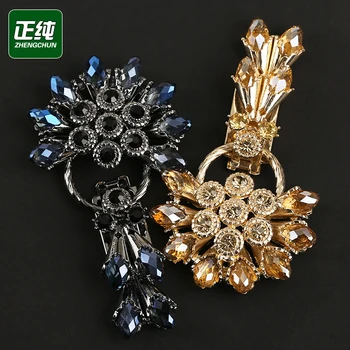 

High Grade Crystal Button, Duck Bill Fur Fur, Sable Coat, Buckle, Fashion Water Drill, Metal Decoration