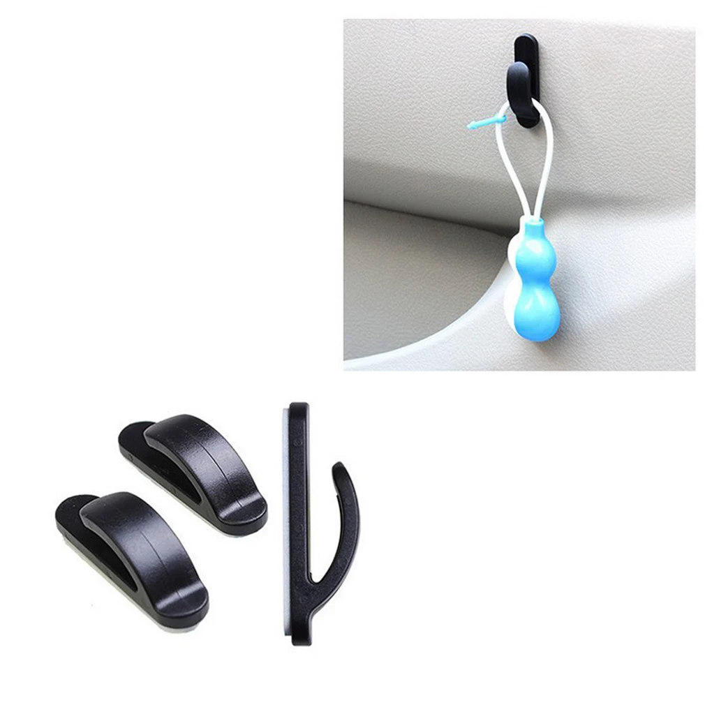 

1 Pair Car Truck Plastic Bag Key Hook Purse Holder Organizer Auto Bearing 200g Adhesive Interior Clip Hanger