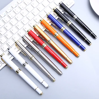 

Japanese Metal Gold Gel Pen Stationery School Supply Stationary Office Accessory Roller Ball Point Rollerball Ballpen Blue Black